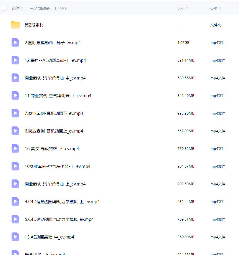 米你课堂第2期C4D动画特效全能班2024【画质高清有大部分素材】