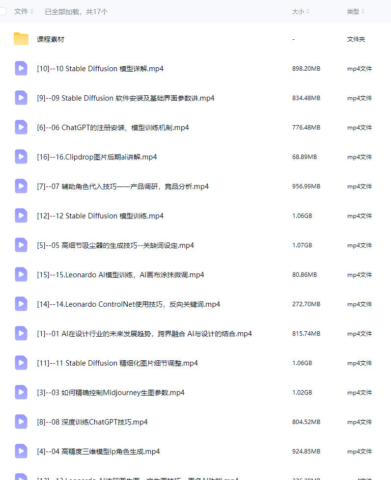 AI辅助设计班第1期【画质高清有素材】