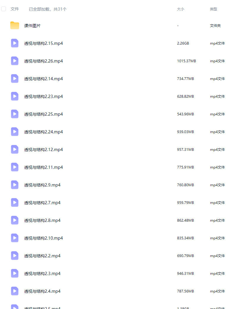 毛厂2026透视与结构【画质高清有部分课件】