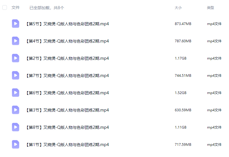 土味叉烧煲第2期Q版人物与色彩团练2025【画质还可以只有视频】