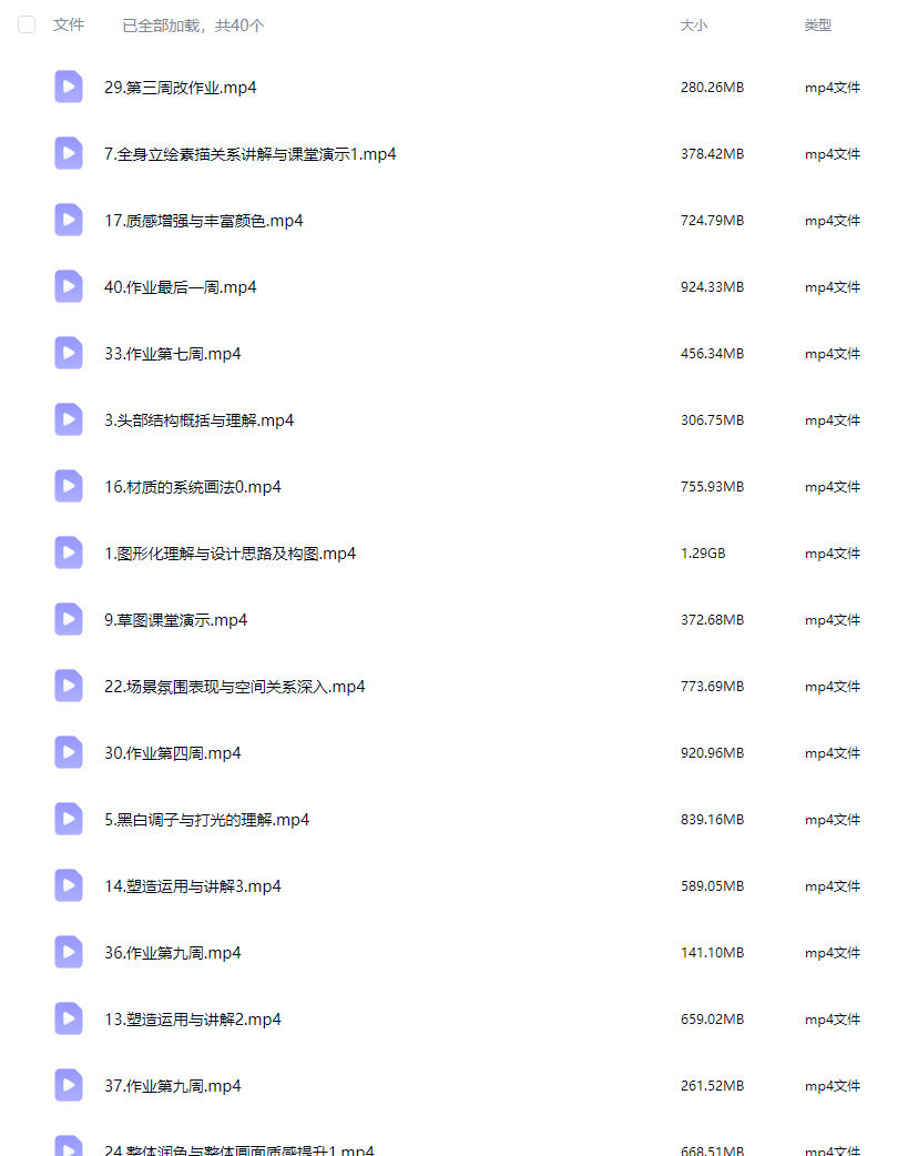 狸花社厚涂插画精品班2025【画质不错只有视频】