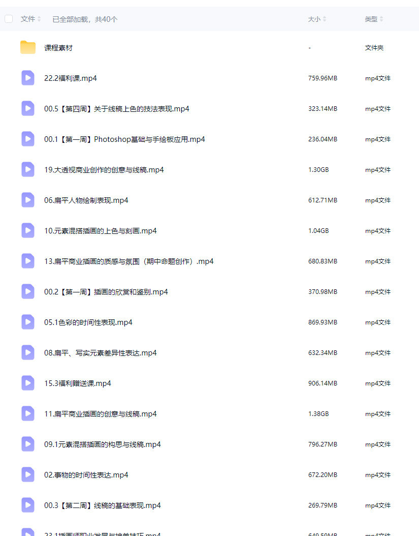 冯渡商业插画实战进阶班【画质高清有素材】