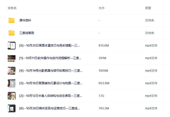 三度线二次元美少女清透风格拍立得团练课2025【画质高清有课件笔刷】