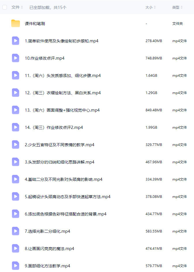 桔咪半厚涂淡彩唯美少女训练营2025【画质不错有课件笔刷】