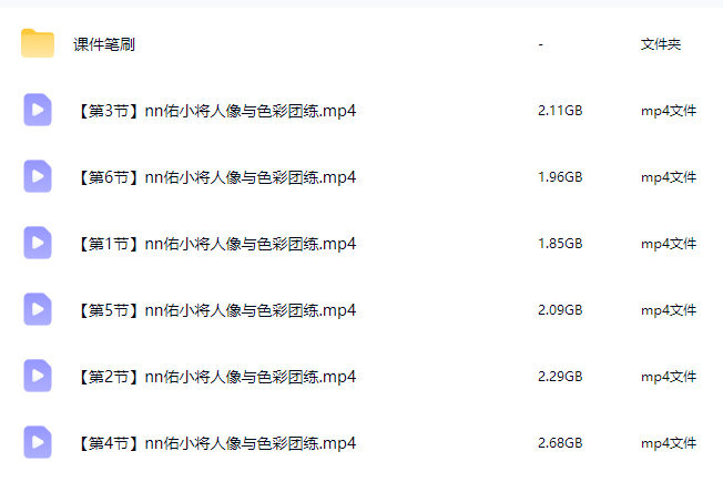 nn佑小将人像与色彩团练2026【画质高清有课件笔刷】