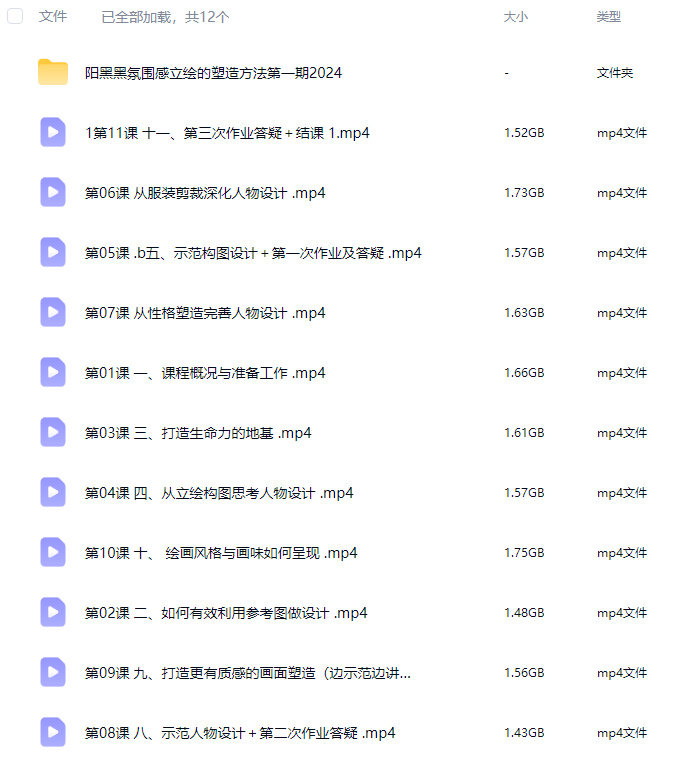 阳黑黑氛围感立绘的塑造方法第1期+第2期2025【画质还行只有视频】