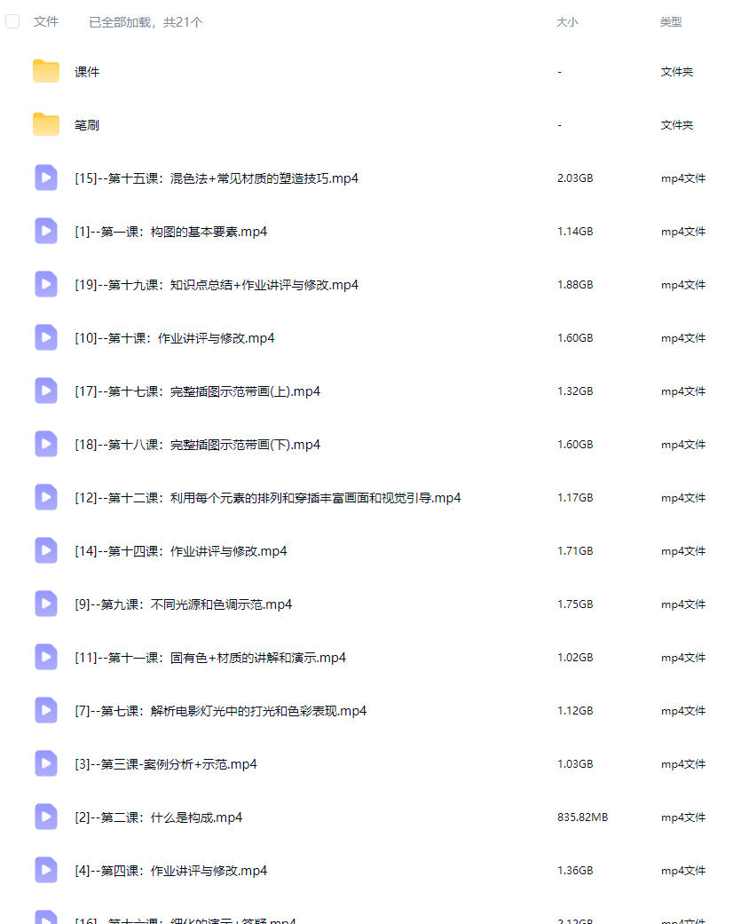 钅氵田CG插画构成色彩设计系统课第1期2026【画质高清有课件笔刷】