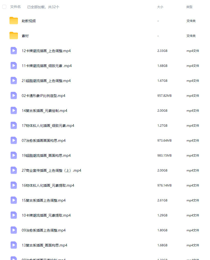 狂奔的包子第5期矢量插画全能班2025【画质高清有资料】