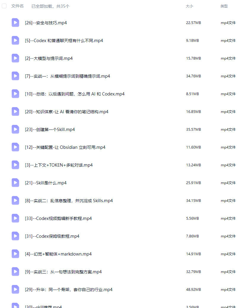 雨哥codex实战教学2026【画质不错只有视频】