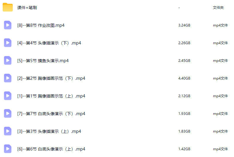 MOTONG低饱和色系头像团练课2026【画质高清有课件笔刷】