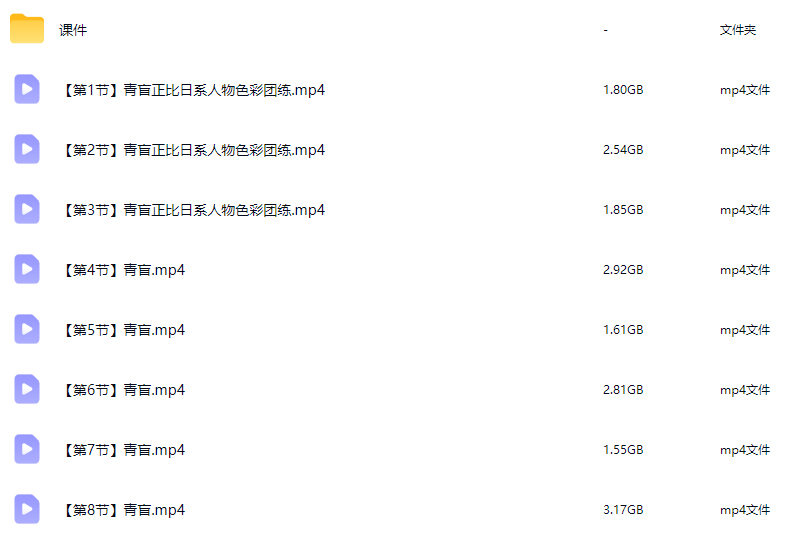 青盲正比日系人物色彩团练2026【画质高清有课件】
