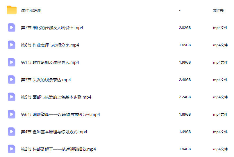 狱风阿零美型角色设计创作班2026【画质还可以有课件笔刷】