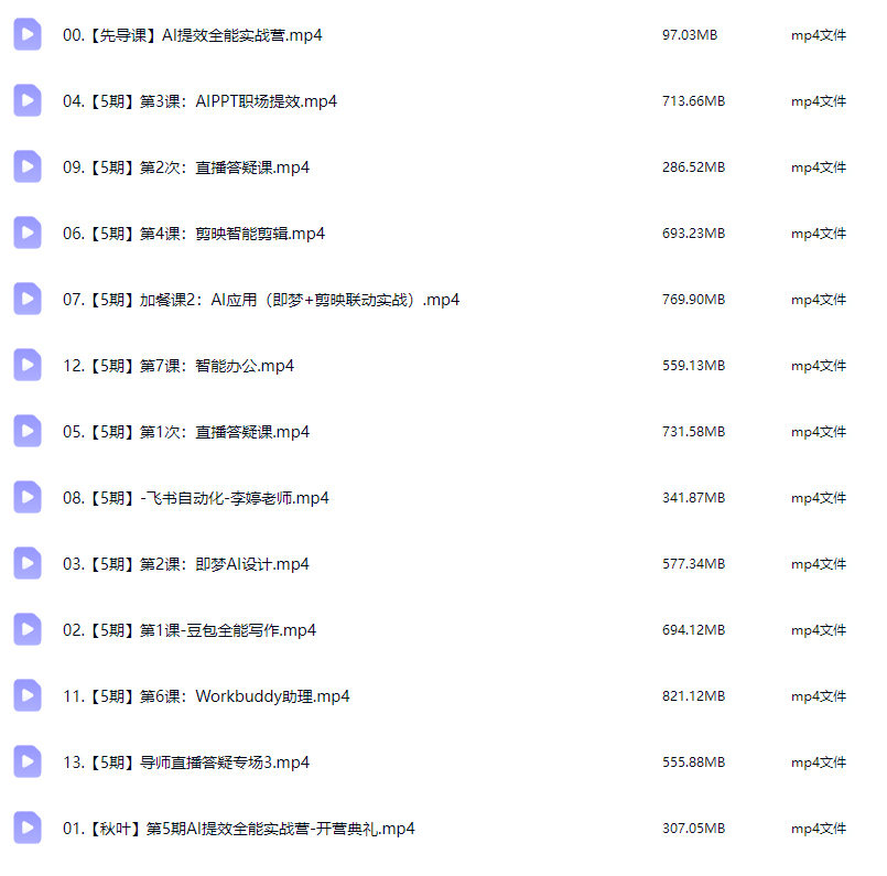 秋叶AI提效全能实战训练营第5期2026【画质高清只有视频】