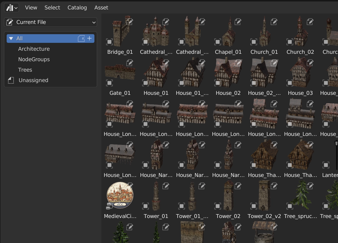 Blender预设|中世界城市楼房建筑生成器 Medieval City Generator Blender预设|中世界城市楼房建筑生成器 Medieval City Generator