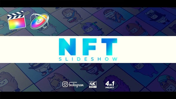 FCPX插件|动感节奏NFT图文展示促销模板 支持M1 NFT Promo Slideshow FCPX插件|动感节奏NFT图文展示促销模板 支持M1 NFT Promo Slideshow