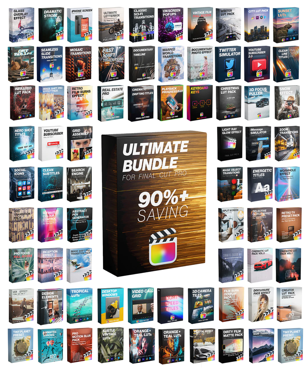 FCPX转场效果标题LUT多合一插件包-Ultimate Bundle 2022版 FCPX转场效果标题LUT多合一插件包-Ultimate Bundle 2022版