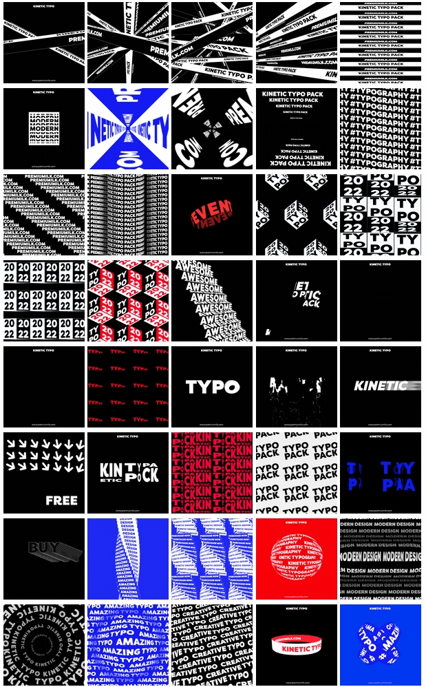 FCPX插件|100种创意海报动力学文字标题动态排版循环动画背景 Kinetic Typography Pack FCPX插件|100种创意海报动力学文字标题动态排版循环动画背景 Kinetic Typography Pack