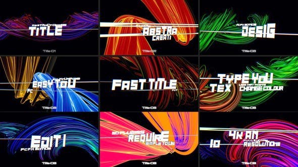 FCPX插件|10组抽象背景动画故障标题模板 支持M1 Abstract Fast Glitch Titles FCPX插件|10组抽象背景动画故障标题模板 支持M1 Abstract Fast Glitch Titles