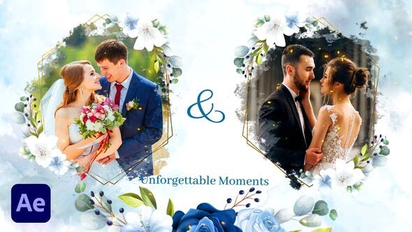 AE模板|优雅浪漫鲜花绘画婚礼幻灯片 WaterColor and Floral Wedding Slideshow AE模板|优雅浪漫鲜花绘画婚礼幻灯片 WaterColor and Floral Wedding Slideshow