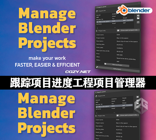 Blender插件|跟踪项目进度工程项目管理器 Manage Blender Projects – Mbp V2 Blender插件|跟踪项目进度工程项目管理器 Manage Blender Projects – Mbp V2