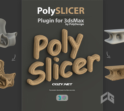 3DS MAX三维模型一键程序化切割插件 PolySlicer V1.01 3DS MAX三维模型一键程序化切割插件 PolySlicer V1.01