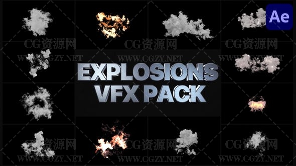 AE模板|爆炸烟雾火焰效果VFX视觉特效动画模板 VFX Explosions AE模板|爆炸烟雾火焰效果VFX视觉特效动画模板 VFX Explosions