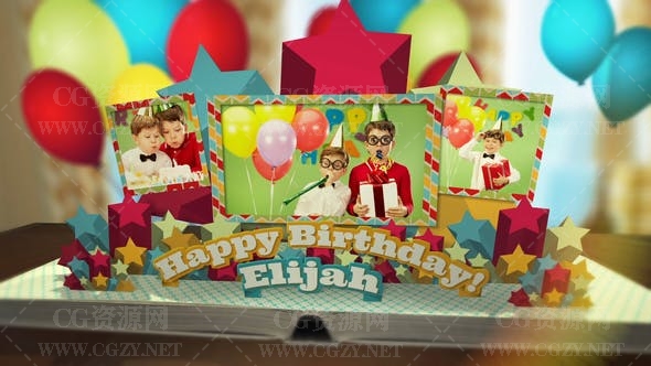 AE模板|庆祝孩子生日纪念日弹出书动画模板 Happy Birthday Pop Up Book AE模板|庆祝孩子生日纪念日弹出书动画模板 Happy Birthday Pop Up Book