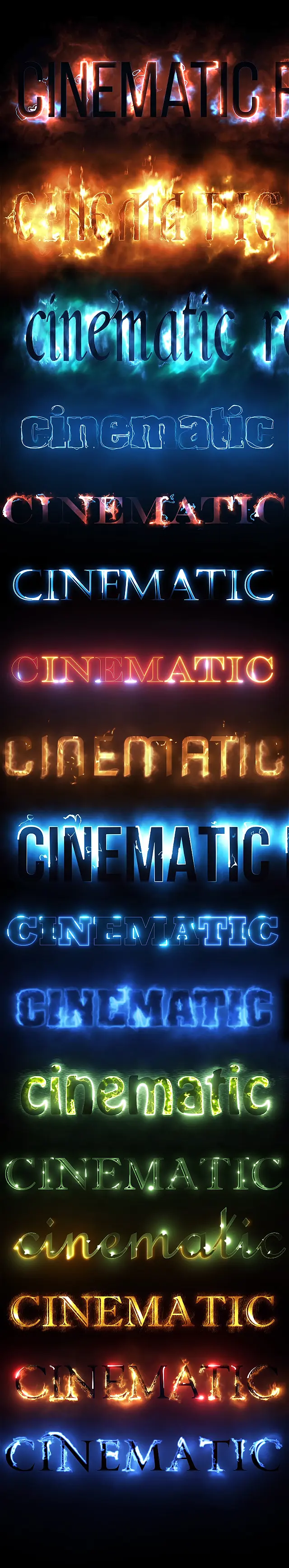 AE模板|50种火焰电流能量激光Saber描边电影文本样式模板-50 Cinematic Text Styles AE模板|50种火焰电流能量激光Saber描边电影文本样式模板-50 Cinematic Text Styles