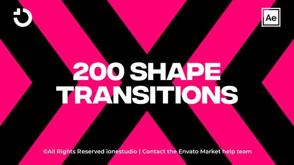 AE模板|200种创意图形遮罩动画剪切转场素材 Shape Transitions AE模板|200种创意图形遮罩动画剪切转场素材 Shape Transitions