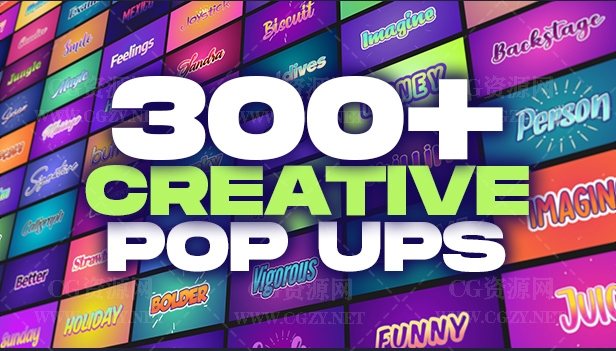 PR模板|300+创意文字弹出元素包-Creative Pop Ups Pack PR模板|300+创意文字弹出元素包-Creative Pop Ups Pack