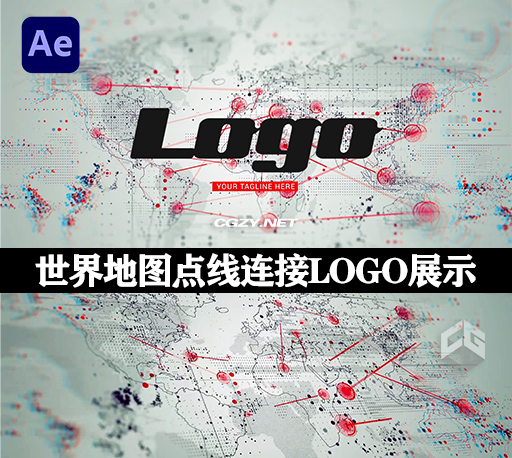 AE模板|未来科技世界地图点线连接LOGO标志展示 World Map Logo Reveal AE模板|未来科技世界地图点线连接LOGO标志展示 World Map Logo Reveal
