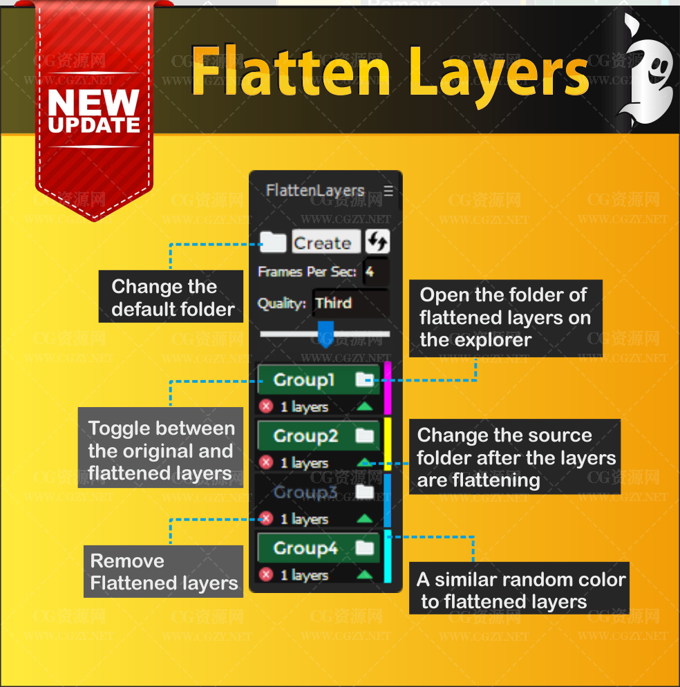 AE图层拼合分组快速预览脚本 Flatten Layers v2.2 +使用教程 AE图层拼合分组快速预览脚本 Flatten Layers v2.2 +使用教程