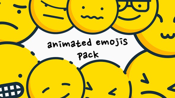AE模板|49个有趣手绘Emoji动画表情包模板 Animated Emojis Pack AE模板|49个有趣手绘Emoji动画表情包模板 Animated Emojis Pack