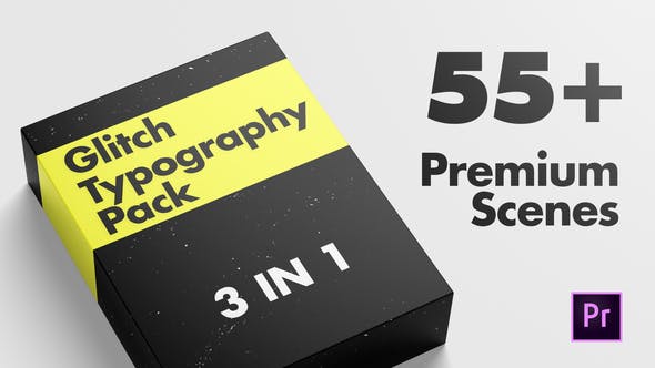 PR模板|55组复古VHS风格故障干扰文字标题排版动画 Glitch Typography Pack PR模板|55组复古VHS风格故障干扰文字标题排版动画 Glitch Typography Pack