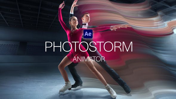 AE/PR模板|炫酷人物图片拖尾流动风暴视觉特效动画 PhotoGlitch Animator AE/PR模板|炫酷人物图片拖尾流动风暴视觉特效动画 PhotoGlitch Animator