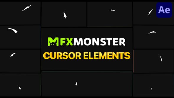 AE脚本/PR模板|动态卡通游标 光标动画元素 Cursors Elements AE脚本/PR模板|动态卡通游标 光标动画元素 Cursors Elements
