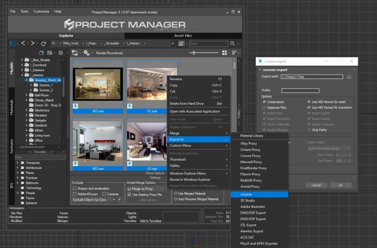 3DS MAX插件|材质纹理项目预览管理工具 Project Manager v3.35.75 3DS MAX插件|材质纹理项目预览管理工具 Project Manager v3.35.75