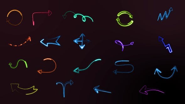 AE模板|18个发光霓虹灯效果箭头动画含视频素材 Neon Arrow Pack AE模板|18个发光霓虹灯效果箭头动画含视频素材 Neon Arrow Pack