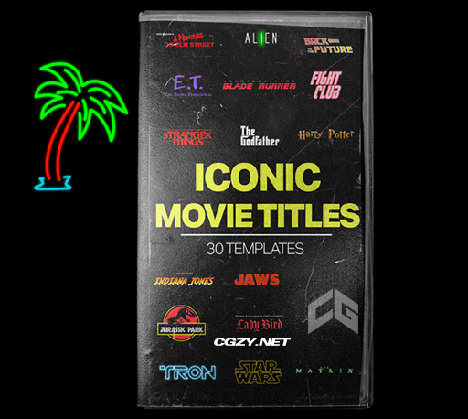 AE/PR/FCPX/PS模板|35组标志性电影标题模板 Iconic Movie Titles Templates AE/PR/FCPX/PS模板|35组标志性电影标题模板 Iconic Movie Titles Templates