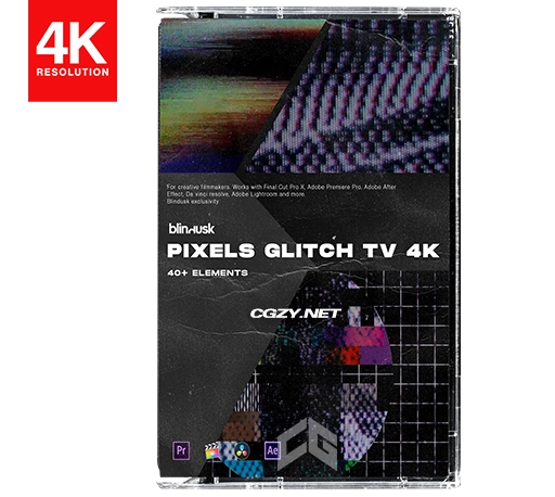 4K视频素材|复古电视像素故障效果素材 含音效 PIXELS GLITCH TV 4K视频素材|复古电视像素故障效果素材 含音效 PIXELS GLITCH TV