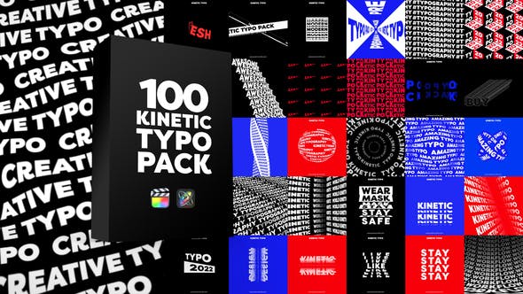 FCPX插件|100种创意海报动力学文字标题动态排版循环动画背景 Kinetic Typography Pack FCPX插件|100种创意海报动力学文字标题动态排版循环动画背景 Kinetic Typography Pack