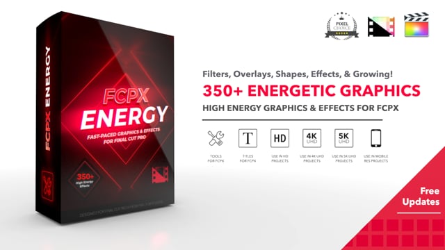 FCPX插件|298种叠加炫酷能量标题动画效果预设 FCPX Energy FCPX插件|298种叠加炫酷能量标题动画效果预设 FCPX Energy