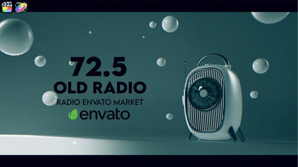 FCPX插件|4K创意复古收音机场景动画模板 支持M1 Old Radio Opener FCPX插件|4K创意复古收音机场景动画模板 支持M1 Old Radio Opener