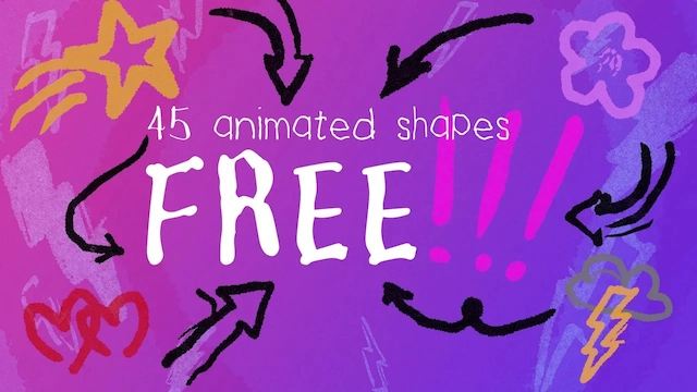 视频素材|45个卡通手绘符号字母图形动画素材 Hand-Drawn Animated Shapes and Symbols 视频素材|45个卡通手绘符号字母图形动画素材 Hand-Drawn Animated Shapes and Symbols