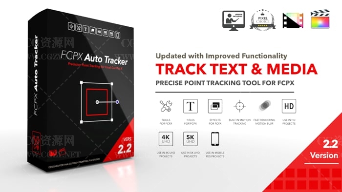 FCPX中文插件|视频图片文字字幕自动跟踪插件-FCPX Auto Tracker 2.2汉化版 支持M1 FCPX Auto Tracker 2.2汉化版
