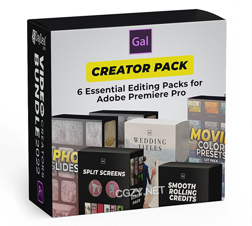 PR画面分屏电影调色婚礼标题幻灯片模板多合一 Premiere Gal’s Creator Creator Pack PR画面分屏电影调色婚礼标题幻灯片模板多合一 Premiere Gal’s Creator Creator Pack