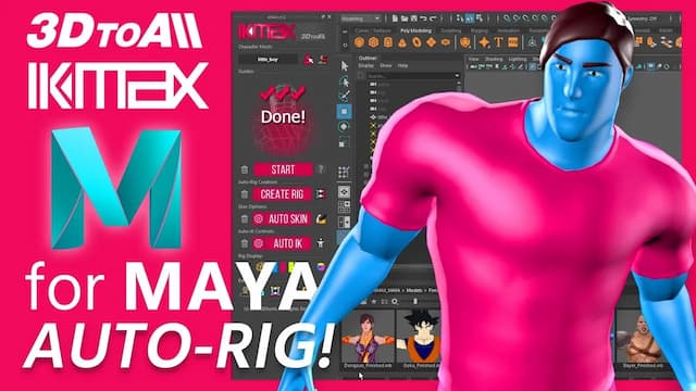 Maya插件|三维角色模型快速绑定插件 3DtoAll IKMAX V1.63a for Maya 2014-2023 Win破解版 Maya插件|三维角色模型快速绑定插件 3DtoAll IKMAX V1.63a for Maya 2014-2023 Win破解版