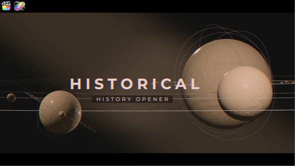 FCPX插件|大气3D地球世界历史揭幕片头模板 支持M1 World History Opener FCPX插件|大气3D地球世界历史揭幕片头模板 支持M1 World History Opener