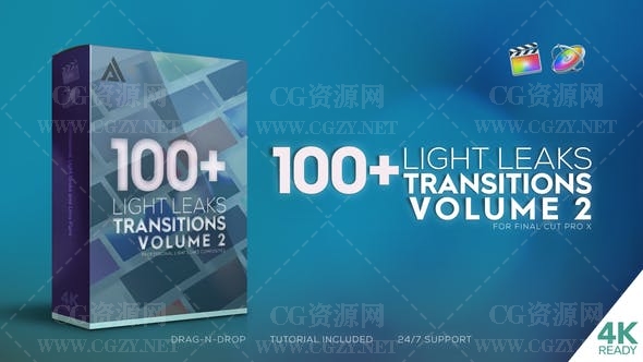 FCPX插件|100种镜头炫光漏光转场过渡预设 4K Light Leaks Transitions Vol 2 | For FCPX FCPX插件|100种镜头炫光漏光转场过渡预设 4K Light Leaks Transitions Vol 2 | For FCPX