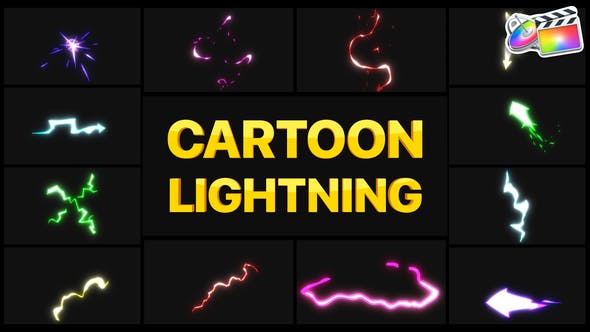 FCPX插件|动漫卡通闪电MG动画元素 Cartoon Lightning Elements FCPX插件|动漫卡通闪电MG动画元素 Cartoon Lightning Elements